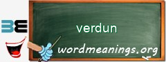 WordMeaning blackboard for verdun